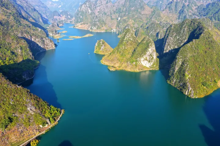 浩坤湖航拍视角景色 (7)