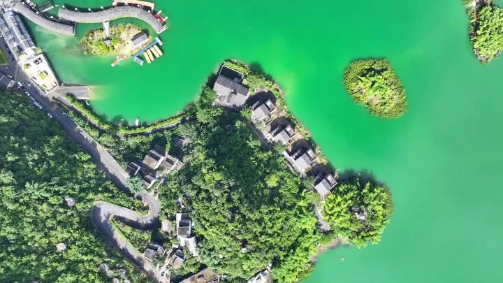 浩坤湖航拍视角景色 (16)