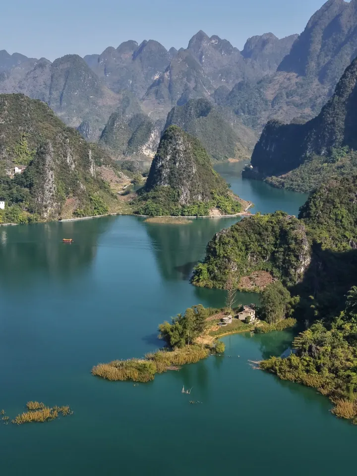 浩坤湖航拍视角景色 (2)