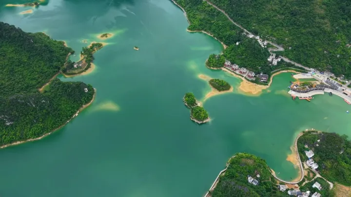 浩坤湖航拍视角景色 (34)