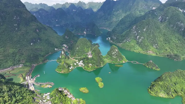 浩坤湖航拍视角景色 (13)