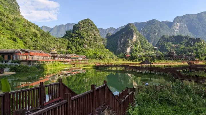 浩坤湖环湖公路景色 (27)-湿地商业街