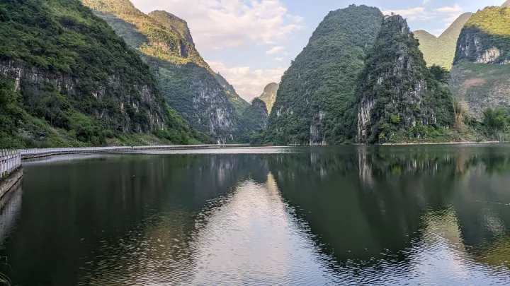 浩坤湖骑行栈道景色 (2)