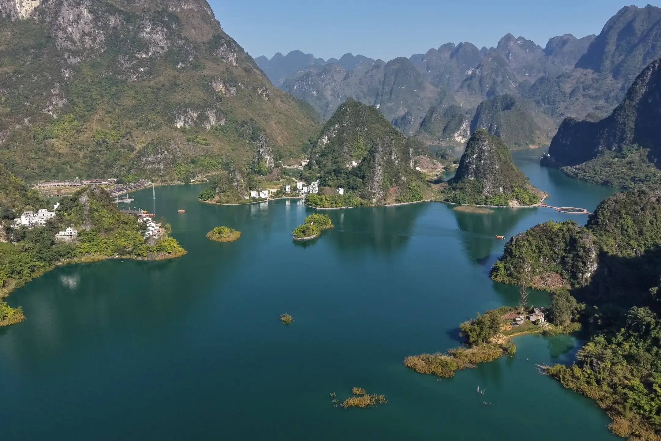 浩坤湖航拍视角景色 (8)