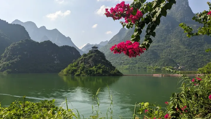 浩坤湖环湖公路景色 (3)-湖心岛