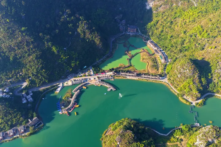 浩坤湖航拍视角景色 (6)