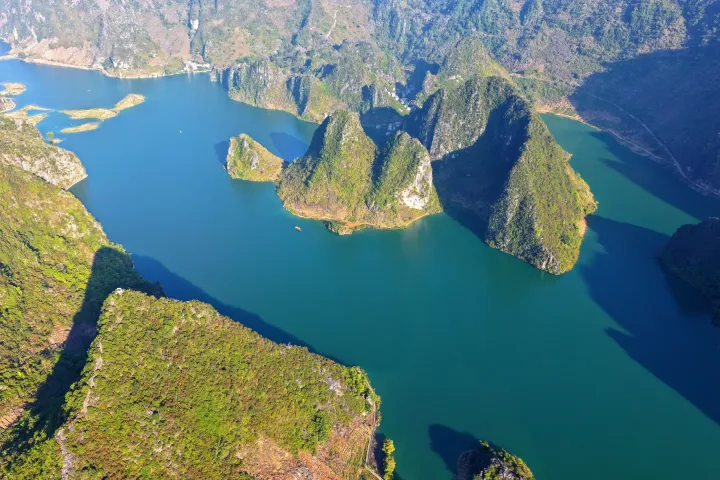 浩坤湖航拍视角景色 (10)