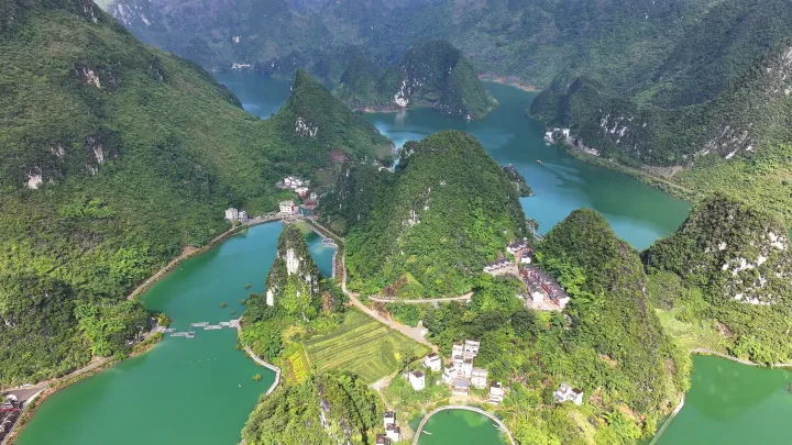 浩坤湖航拍视角景色 (17)