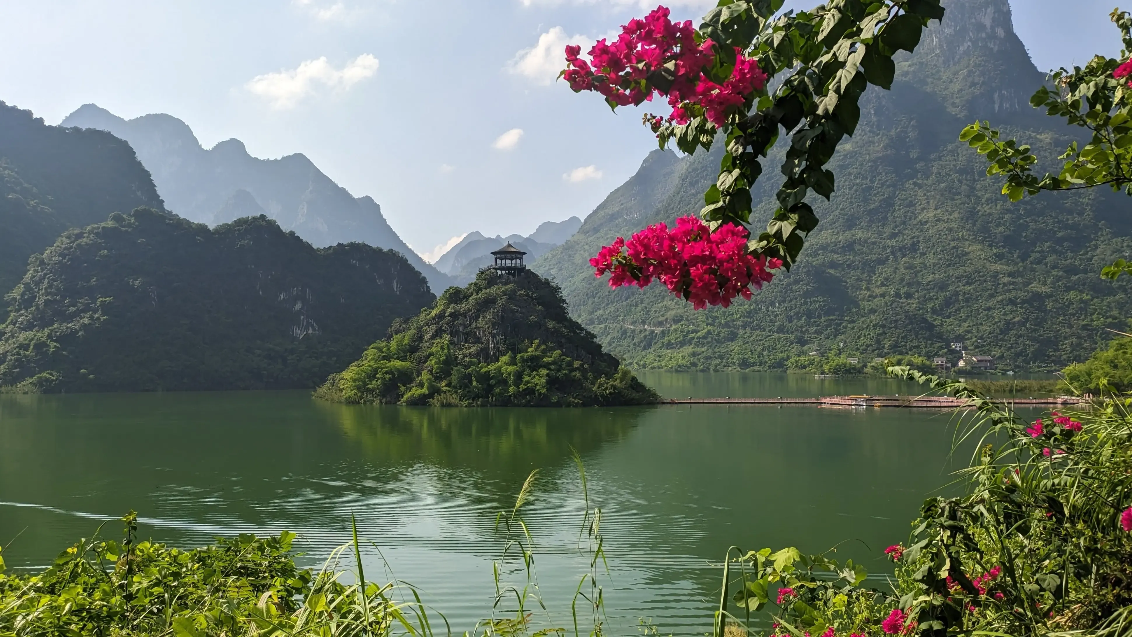 浩坤湖环湖公路景色 (3)-湖心岛